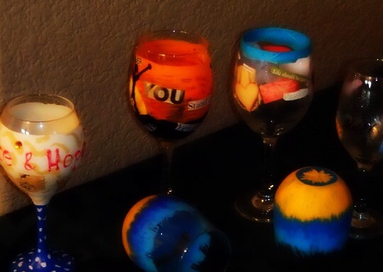 Art.Play.Learn Awakened Heart Designs:  Paint Your Wine Glass